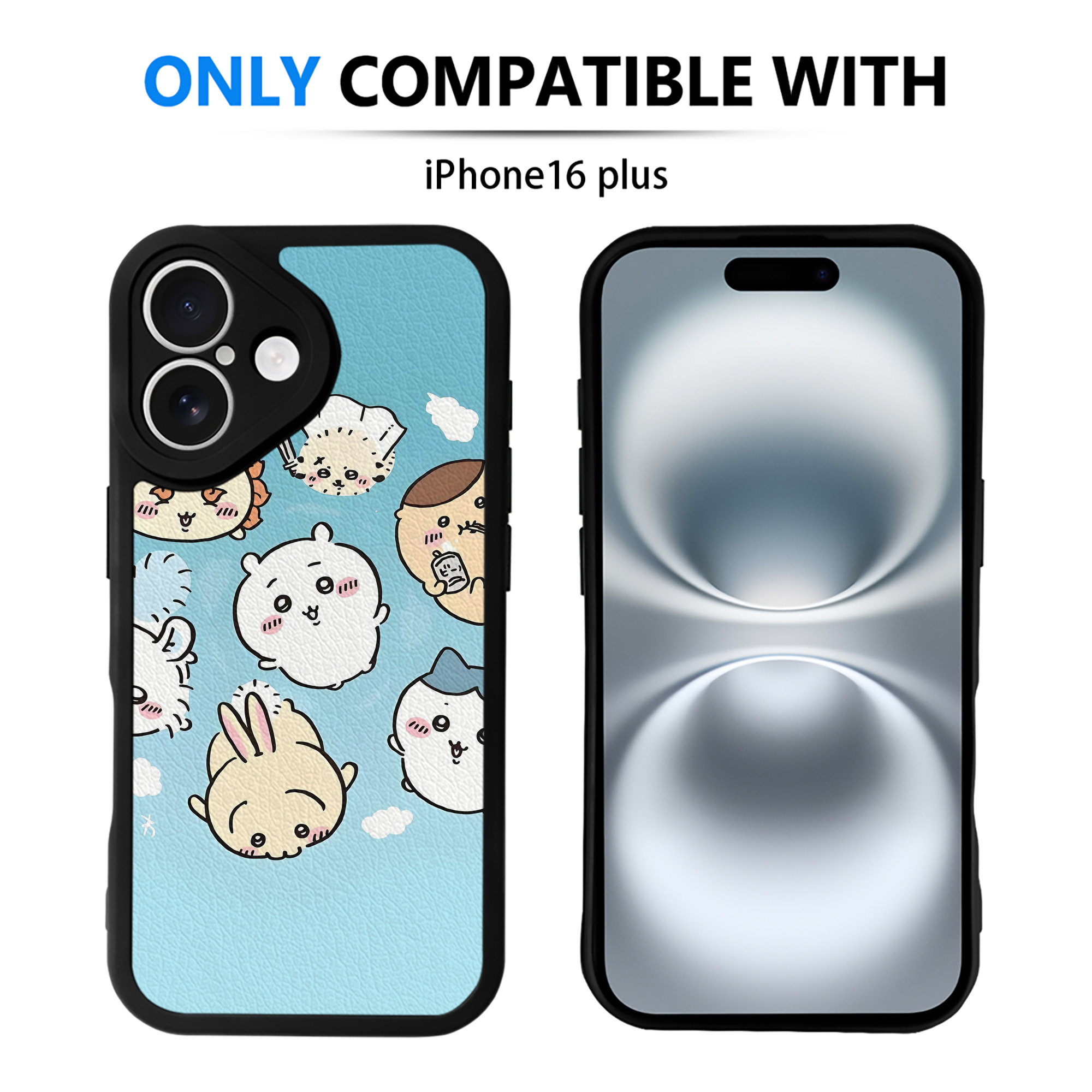 （画像用） ちいかわ Chii-kawa 【iPhone 16シリーズ対応】シリコンスマホケース（レザー調） 材質：シリコン
